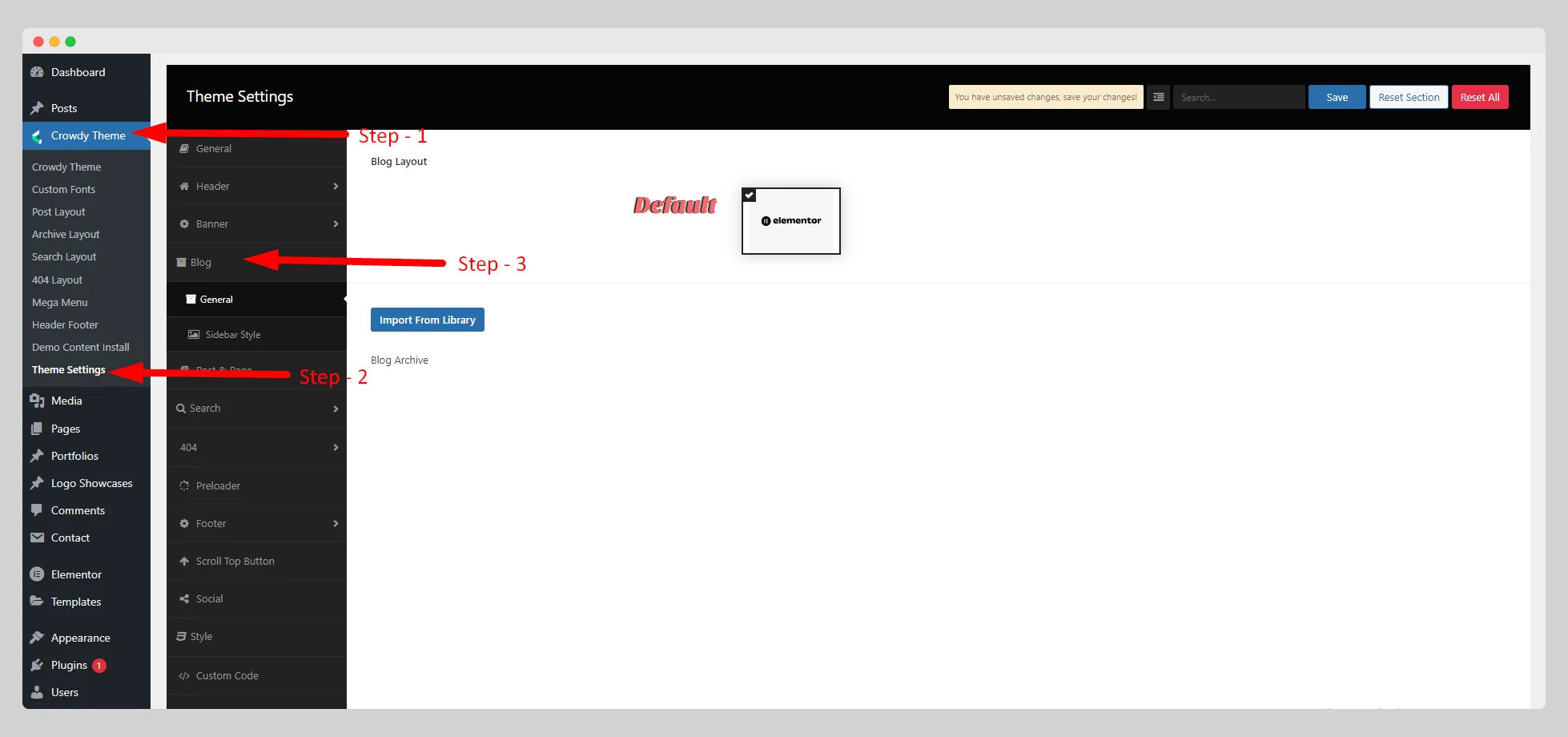 archive layout 