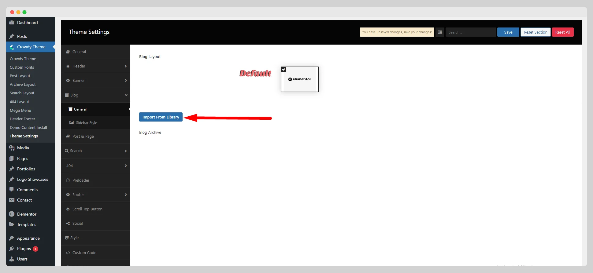 archive layout 